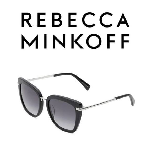 🖤 REBECCA MINKOFF Bessie 54MM Black Gradient Cat Eye Sunglasses NEW MSRP $198 - Picture 1 of 16